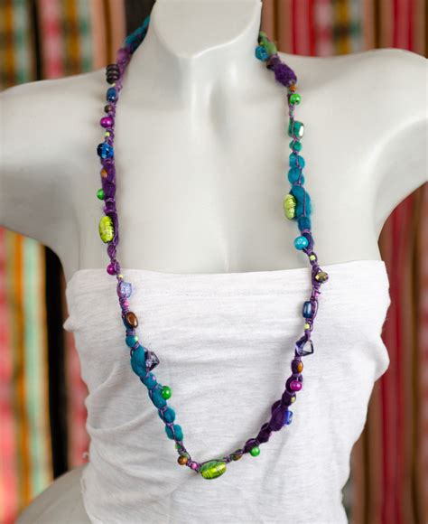 Bohemian Boho Hippie Style Handmade Beaded Necklace Bracelet Colored