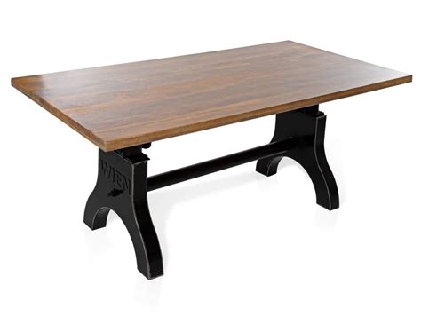Kolonial tischgruppe mit esstisch (160 x 90 cm), 2 ansteckplatten (2 x 40. BRISTOL II Esstisch, höhenverstellbar, Material Massivholz/Gestell Gusseisen, Mango 160 x 90 cm