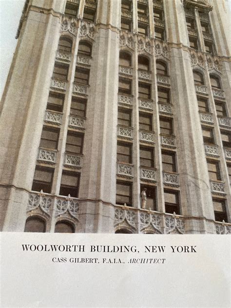 Woolworth Building Ny 1913 Cass Gilbert Original Hand Colored