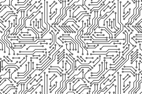 Print Circuit Board Seamless Pattern Printed Circuit Board