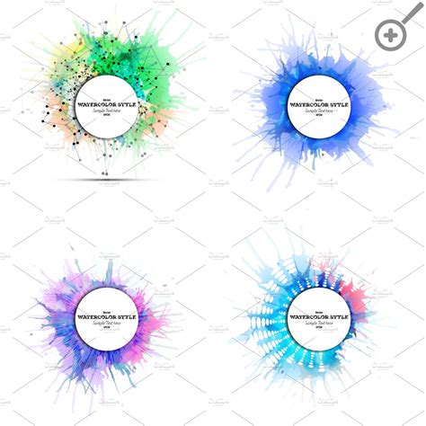 Abstract Circle Banners Illustrations Creative Market