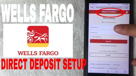 Bring your check and a valid. Setup Wells Fargo Direct Deposit 🔴 - YouTube