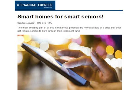 Smart Homes For Smart Seniors Goldmedalindia