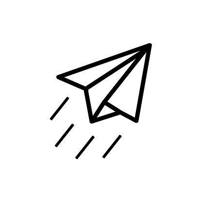 Find the perfect paper airplane stock photos and editorial news pictures from getty images. Paper Plane Sign Airplane Symbol Travel Outline Icon Stock ...