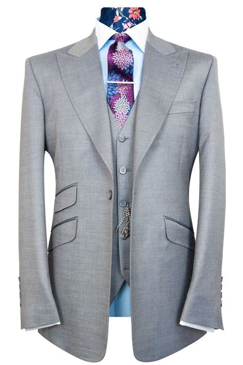 The Mountney Silver Grey Suit William Hunt Savile Row Grey Suit