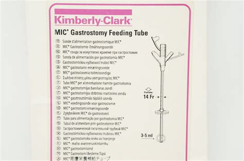 Kimberly Clark 0100 14lv Mic Gastrostomy Feeding G Tube 14fr X 3 5ml