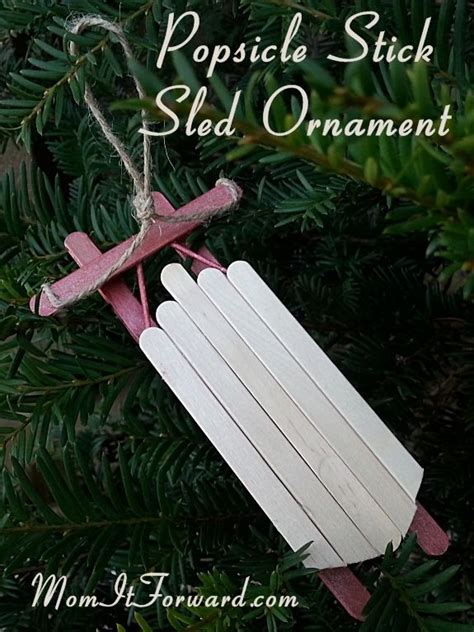 How To Make A Popsicle Stick Sled Ornament Mom It Forward