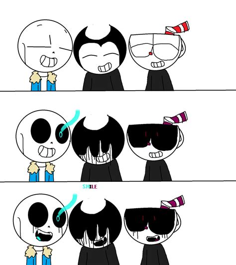 Sans Bendy And Cuphead By Audrinagomezyt On Deviantart