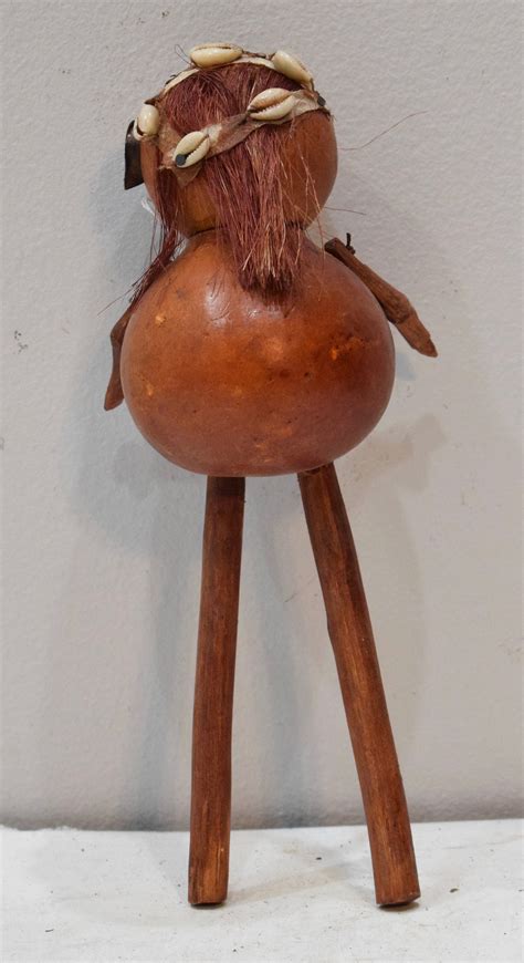 African Gourd Rattle Cowrie Shell Kenya Figure