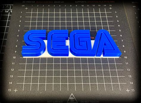 Sega Logo Video Game Decoration 3d Printed Etsy