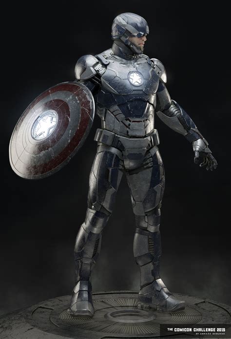 Captain America Captain Style Iron Man Armor Captain Iron1 Marvel