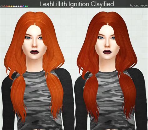Leahlillith Ignition Hair Clayified Sims Hair Sims 4 Sims