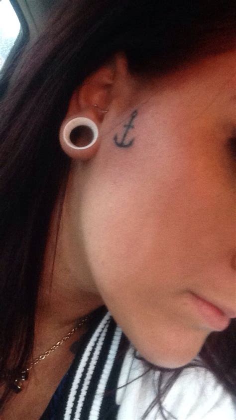 Anchor Face Tattoo Behind Ear Tattoo Face Tattoo Tattoos