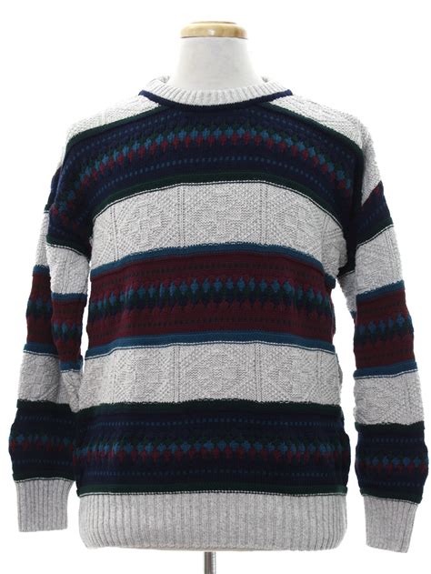 This free sweater knitting pattern uses worsted wieght yarn. Courtenay Eighties Vintage Sweater: 80s -Courtenay- Mens ...