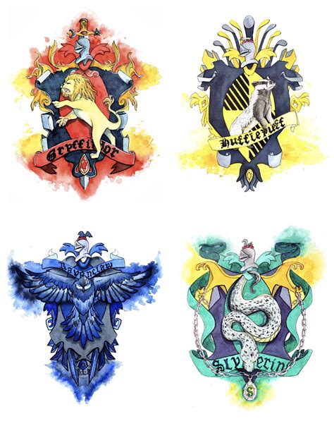 Who are the actors in the harry potter movies? I made some custom watercolor paintings of the House ...
