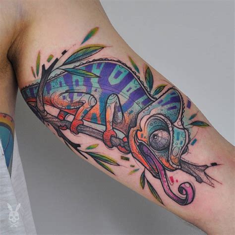 60 Colorful Chameleon Tattoo Ideas Designs That Will Make You Smile