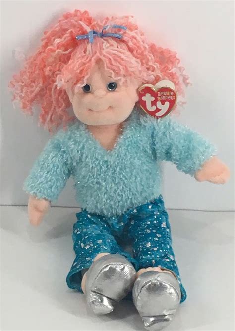 ty beanie bopper 13 precious pammy pink red hair blue outfit silver shoes doll ebay blue