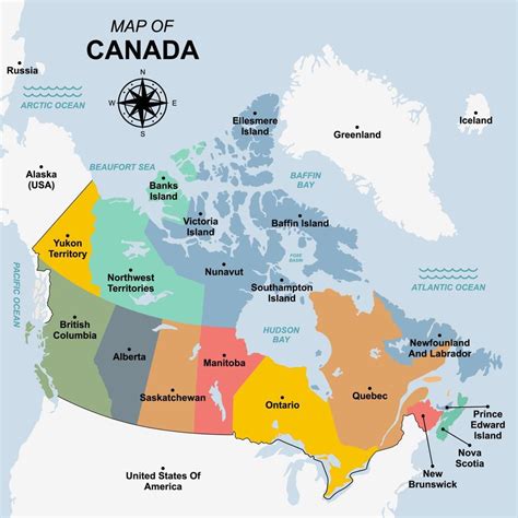El Mapa De Canada Con Regiones Y Sus Capitales Vector Muy Detallado Images Images And Photos