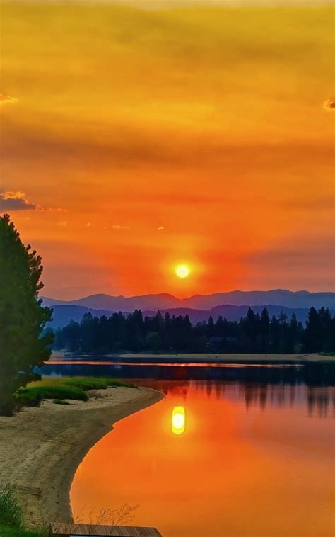 800x1280 Resolution Lake Cascade Hd Sunset Nexus 7samsung Galaxy Tab