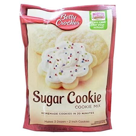 Amazon Com Betty Crocker Cookie Mix Sugar 17 5 Oz Pouches 12 Pk