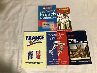 5x French Language Books Phrase Book French in Three Months Easy ...