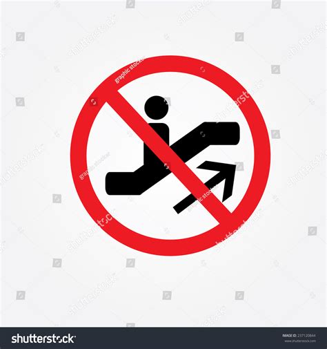 No Stairs Signprohibit Sign Stock Vector Royalty Free 237120844