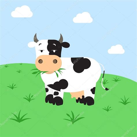 Cow Grazing In The Field Stock Vector Image By ©drical 101342258