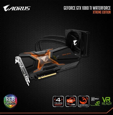 Aorus Geforce Gtx 1080 Ti Waterforce Xtreme Edition Card Pictured
