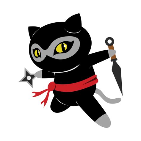Ninja Cat Strikes Cat T Shirt Teepublic