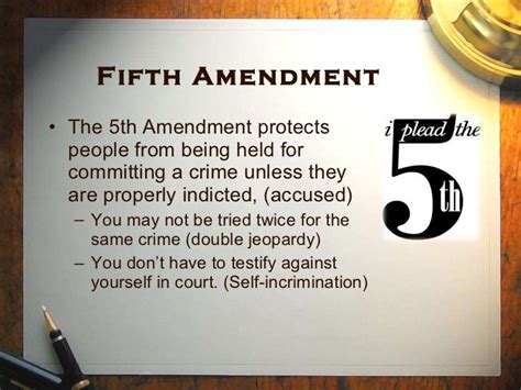 The Fifth Amendment Definition Definition Vgf