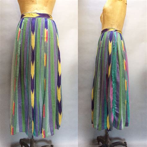 80 s southwest print indian rayon skirt etsy rayon skirt printed maxi skirts skirts