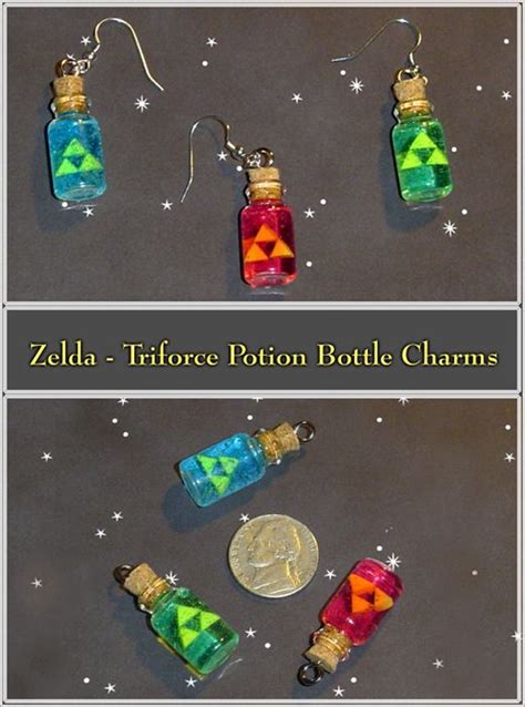 Zelda Triforce Potion Charms Bottle Charms Triforce Potion Bottle