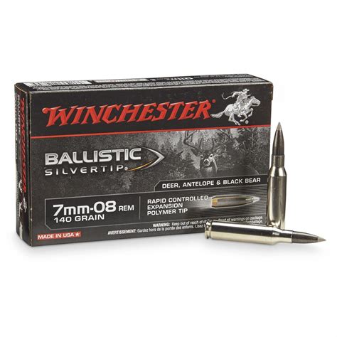Winchester Supreme Ballistic Silvertip 7mm 08 Rem 140 Grain Bst 20
