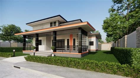 Gorgeous 4 Bed Contemporary House Plan With Covered Veranda Pinoy