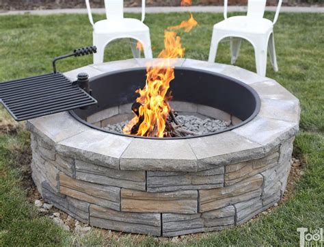 How to build a firepit with castlewall block / using retaining wall blocks fire pit how to make a fire pit using. Get Diy Backyard Fireplace PNG - HomeLooker