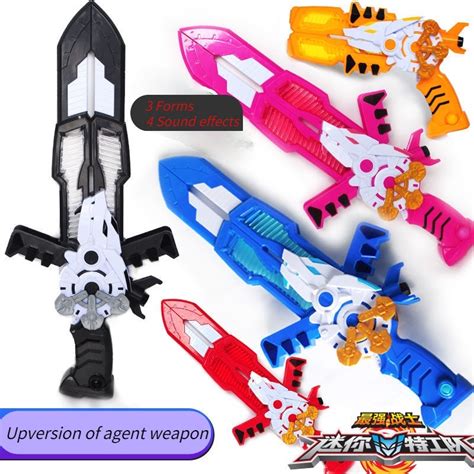 Mini Force Three Mode Transformation Sword Toys With Sound And Light