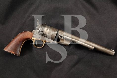 Colt 1860 Army Cb Richards Centerfire Converted Refinished Nickel 7