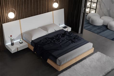 Exclusive Wood High End Platform Bed with Drawers Jackson ... Very cool with led strips too, don't you think?