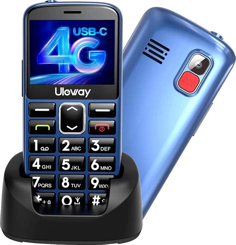 Uleway 4g Telefono Cellulare Per Anzianitelefoni Cellulari Tasti Grandivolume Altofunzione