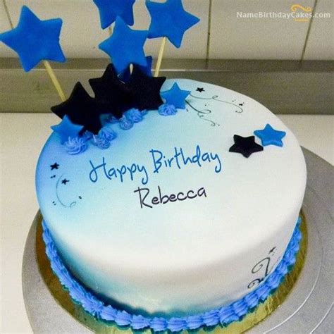 Happy Birthday Rebecca Birthday Cake For Boyfriend Cake For