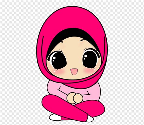 Ilustrasi Wanita Gambar Kartun Hijab Muslim Islam Muslim Anak Wajah