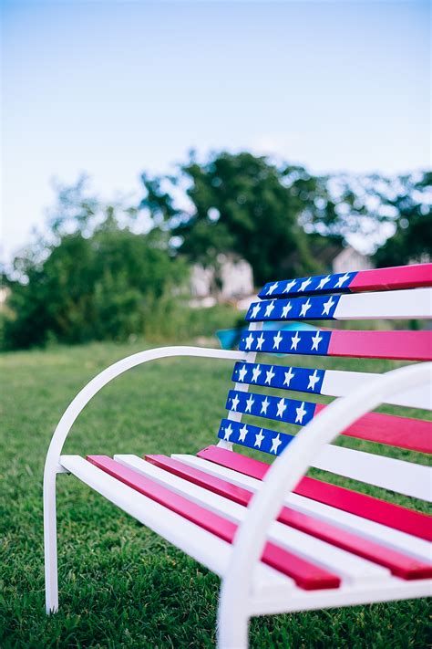 Diy How To Paint An American Flag Bench Bright Bazaar By Will Taylor