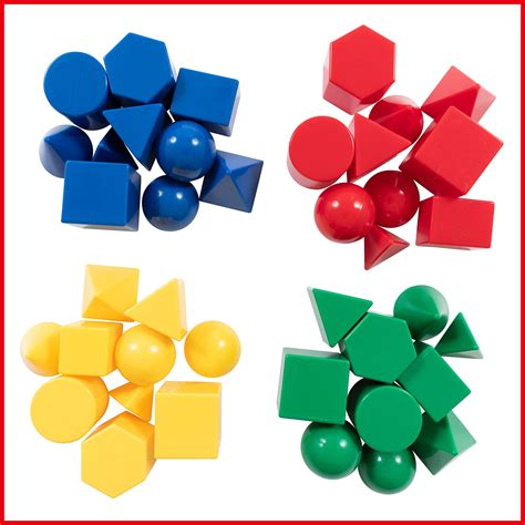 Mua Edxeducation Mini Geometric Solids Set Of 40 3d Shapes For Math