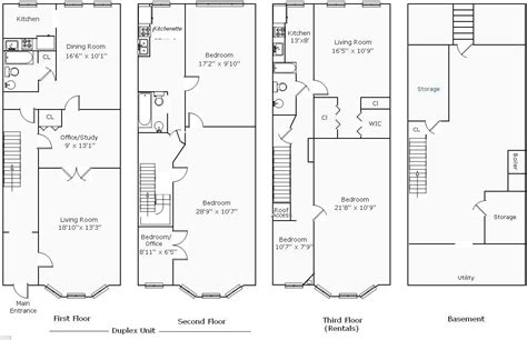 Row House Plans Blueprints