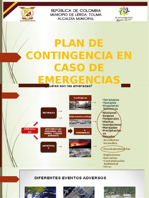Presentacion Plan De Emergencias Pdf Temblores Precipitación