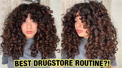 drugstore curly hair routine for dry curls 2c 3a 3b curls youtube
