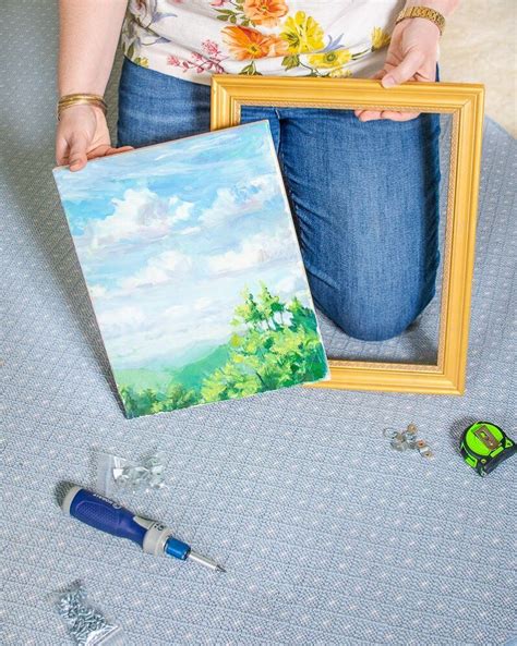5 Easy Steps To Frame A Painting On Canvas Using Offset Clips And A