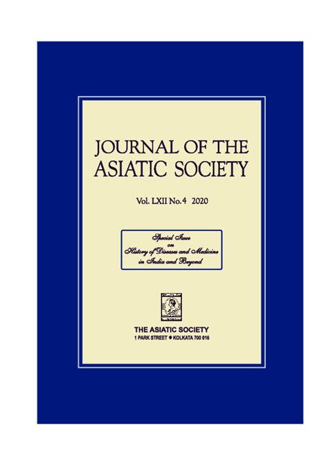 Pdf Journal Of The Asiatic Society Kolkata Vol Lxii No 4 Ctp