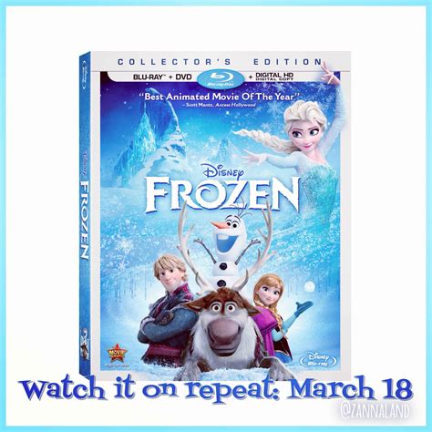 Frozen On Blu Ray And Dvd March 18 Zannaland
