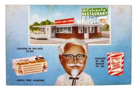 Hake S Kentucky Fried Chicken Early Illustrated Box Postcard And
